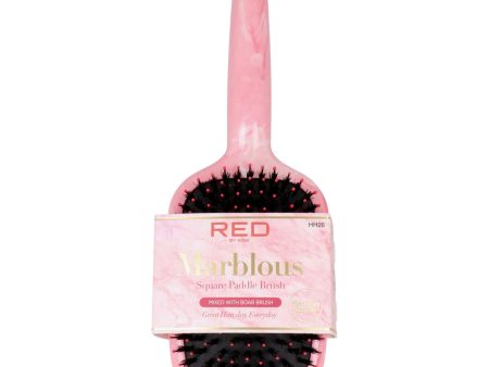 Detangling Hairbrush Red Kiss Kiss Marblous Pink Squared For Discount