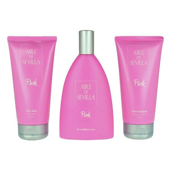 Women s Perfume Set Pink Aire Sevilla EDT (3 pcs) (3 pcs) For Sale