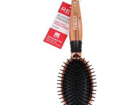 Detangling Hairbrush Red Kiss Kiss Rose Circular Fashion