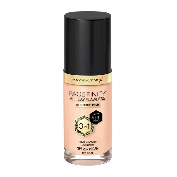 Crème Make-up Base Max Factor Facefinity 3-in-1 Spf 20 Nº 55-beige 30 ml Hot on Sale