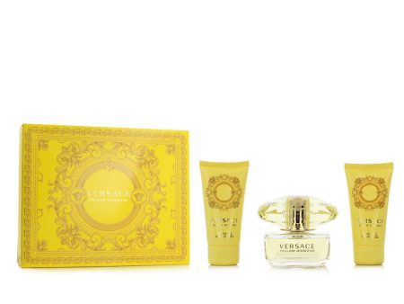 Women s Perfume Set Versace EDT Yellow Diamond 3 Pieces For Discount