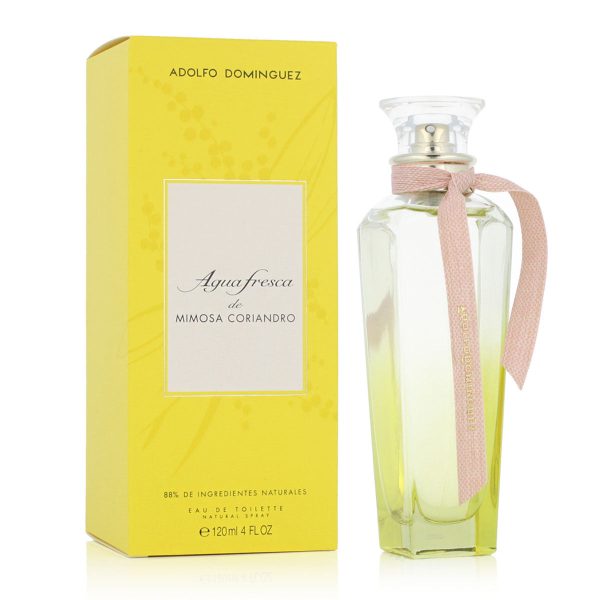 Adolfo Dominguez Agua Fresca de Mimosa Coriandro Eau de Toilette for Women – 120 ml | Sparkling Floral and Woody Fragrance Cheap